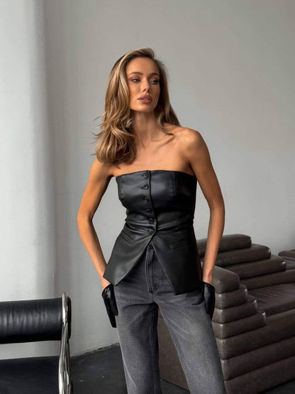 The Black Tie Top