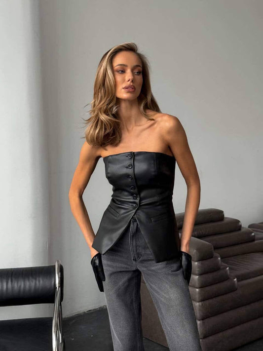 The Black Tie Top