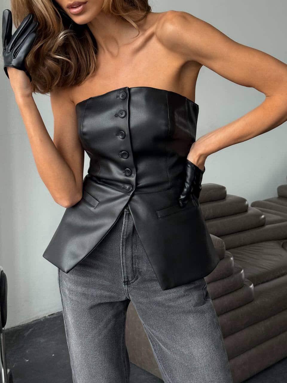 The Black Tie Top