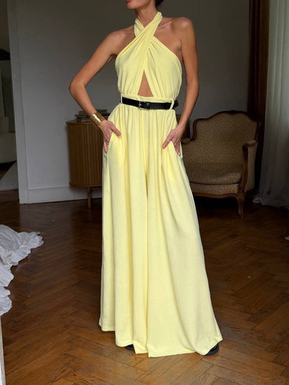 The Siren Jumpsuit - Butter Yellow