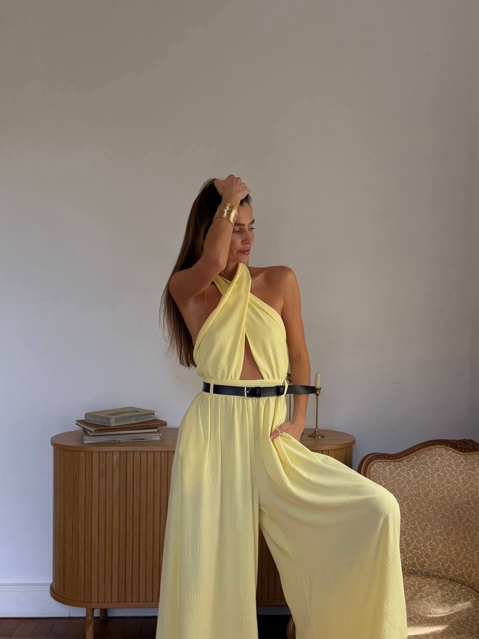 The Siren Jumpsuit - Butter Yellow