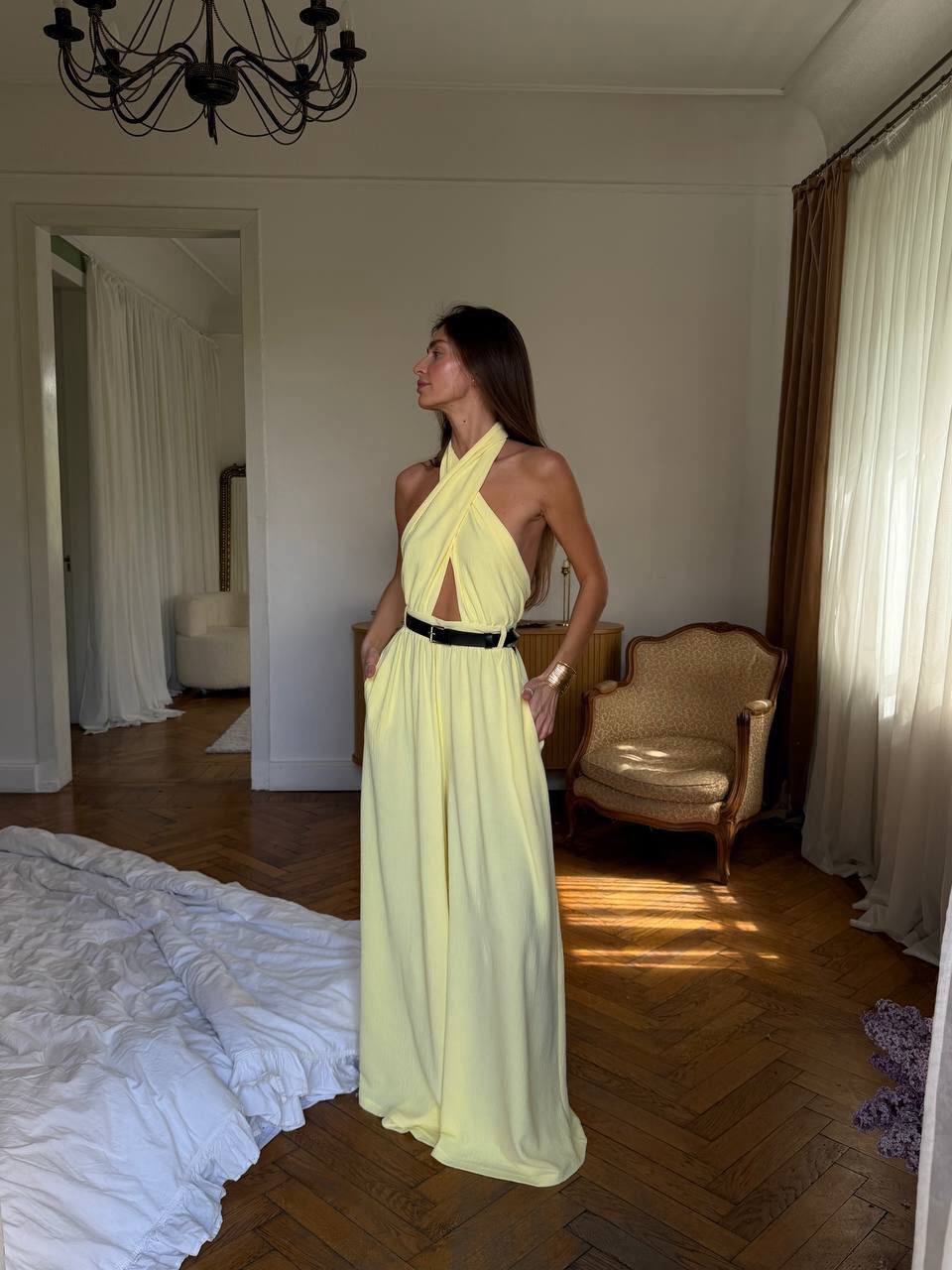 The Siren Jumpsuit - Butter Yellow