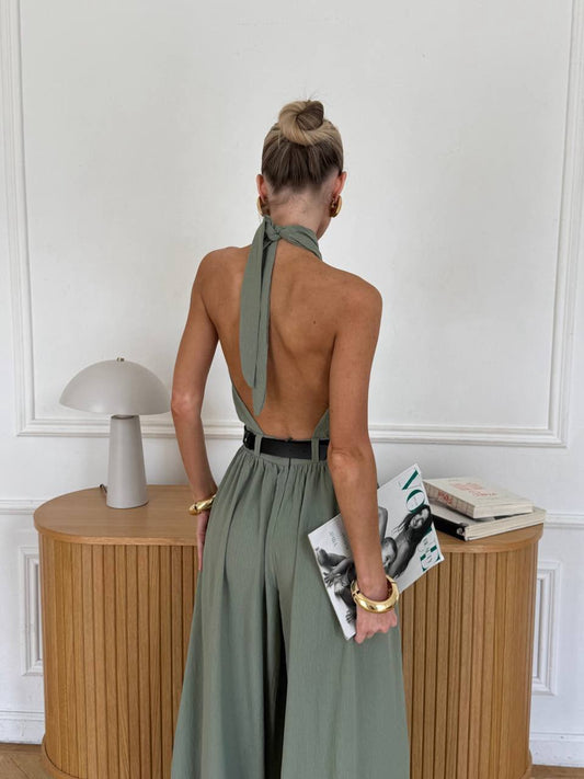 The Siren Jumpsuit- Olive Green