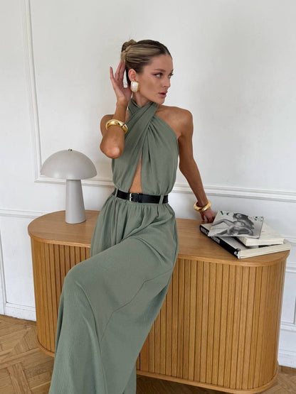 The Siren Jumpsuit- Olive Green