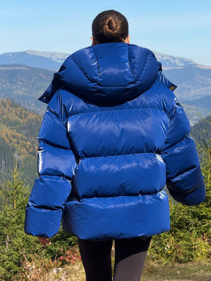 Crush Puffer Jacket – Electric Blue