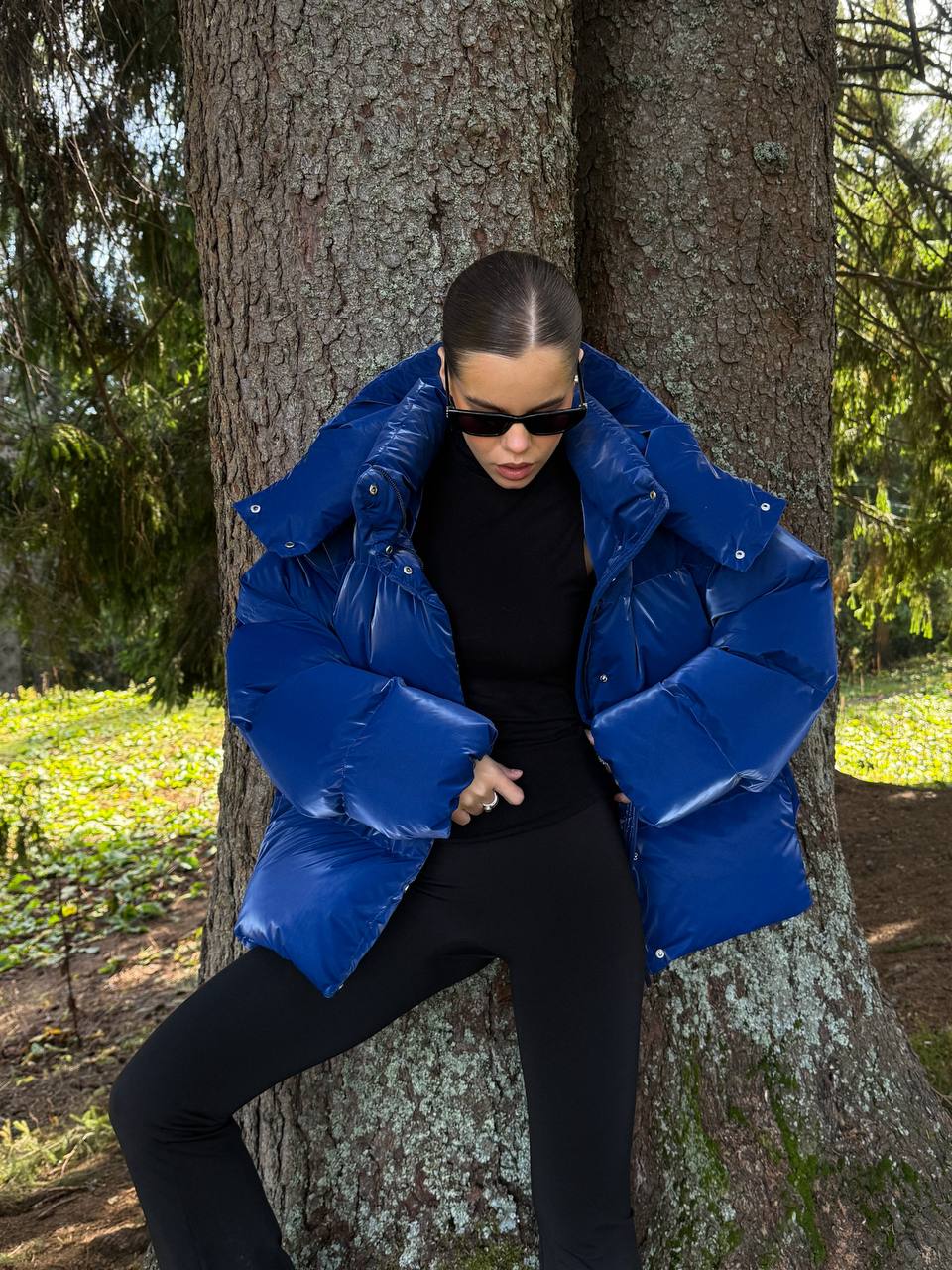 Crush Puffer Jacket – Electric Blue
