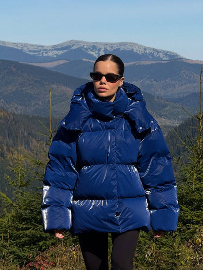 Crush Puffer Jacket – Electric Blue
