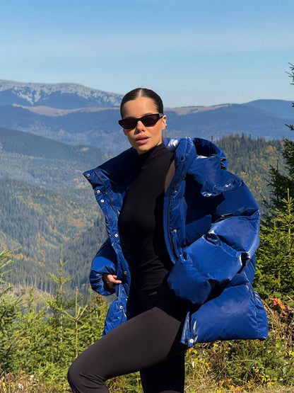 Crush Puffer Jacket – Electric Blue