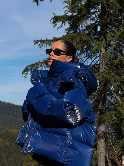 Crush Puffer Jacket – Electric Blue