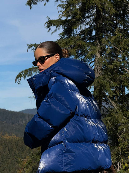 Crush Puffer Jacket – Electric Blue